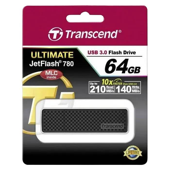 USB Flash накопитель Transcend JetFlash 780, 64 ГБ, Black 2