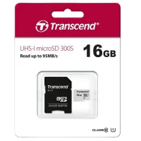 Карта памяти Transcend microSDHC 300S, 16Гб 2