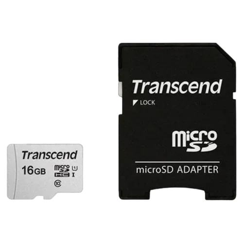 Карта памяти Transcend microSDHC 300S, 16Гб