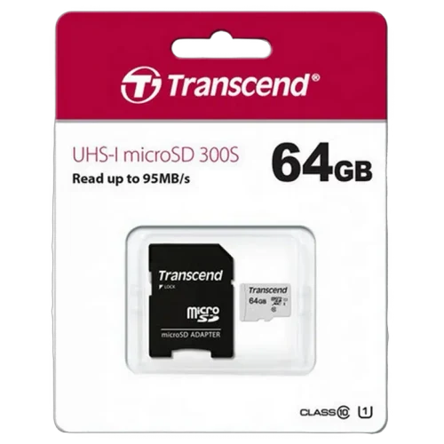Карта памяти Transcend USD300S-A, 64 ГБ, White