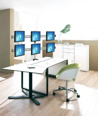 Table/desk stand for 6 monitors Reflecta PLANO Desk 23-1010S, 13"-23 ", 75x75, 100x100, 8kg/bracket. 2