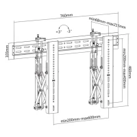 Кронштейн для мониторов Reflecta PLANO Video Wall 60-6040, Черный 7