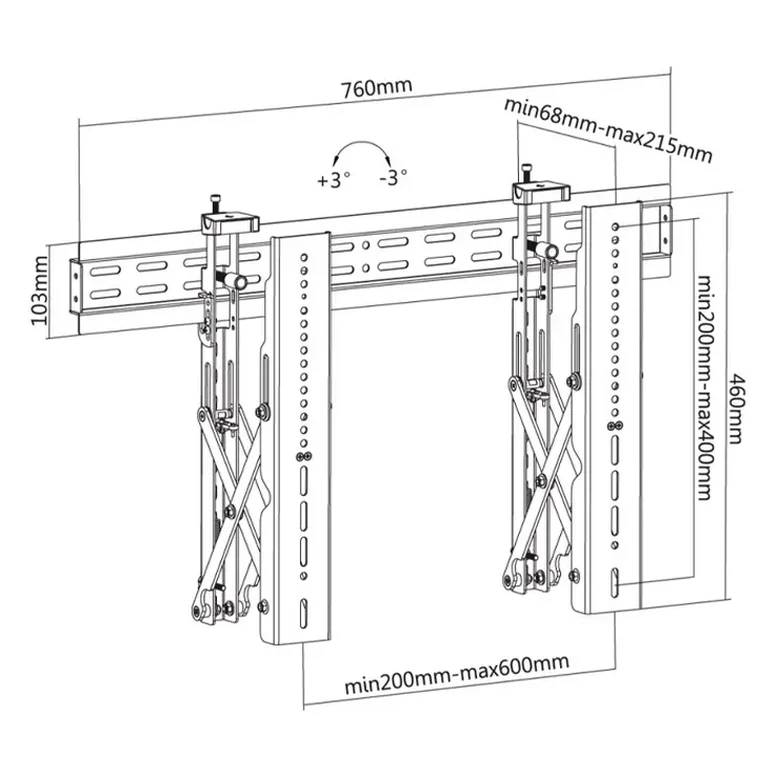 Кронштейн для мониторов Reflecta PLANO Video Wall 60-6040, Черный 7