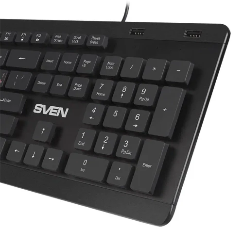 Клавиатура Sven KB-E5700H, Проводная, Черный