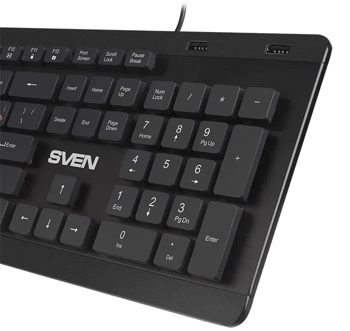 Клавиатура Sven KB-E5700H, Проводная, Черный 3