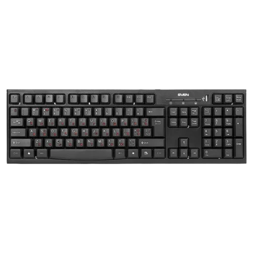 Клавиатура SVEN Standard 304, Проводное, Чёрный