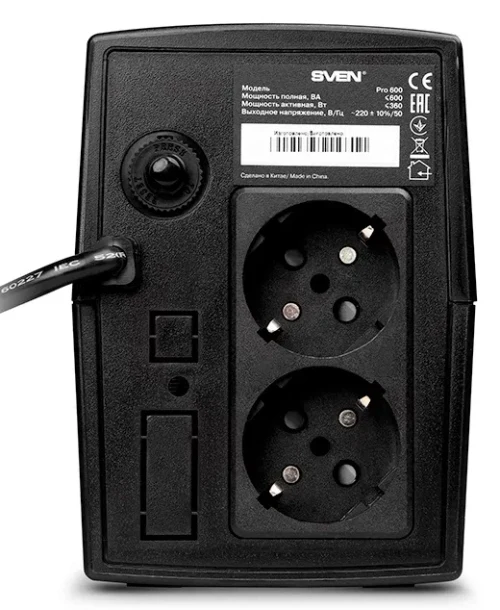 Источник бесперебойного питания SVEN Pro 600, Black