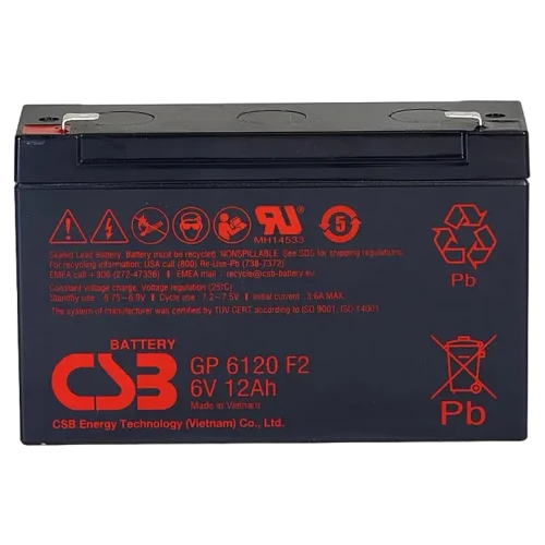 Батарея для ИБП Ultra Power GP 6V 12AH, Черный