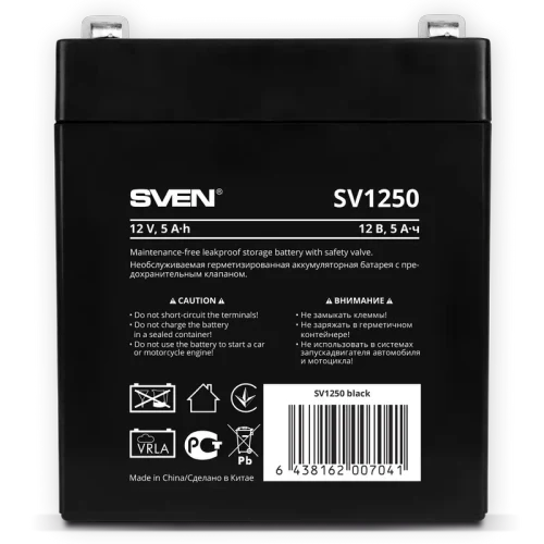 Батарея для ИБП SVEN SV125012, Черный