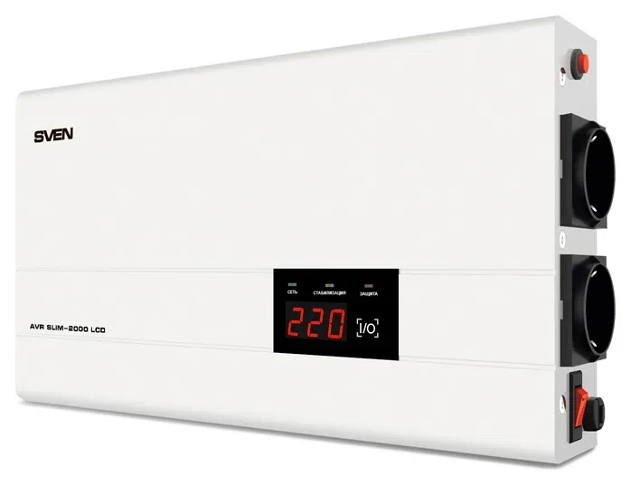 Стабилизатор напряжения Sven Slim AVR -2000 LCD 2