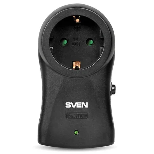Сетевой фильтр SVEN SF-S1, 1Розеток, Чёрный