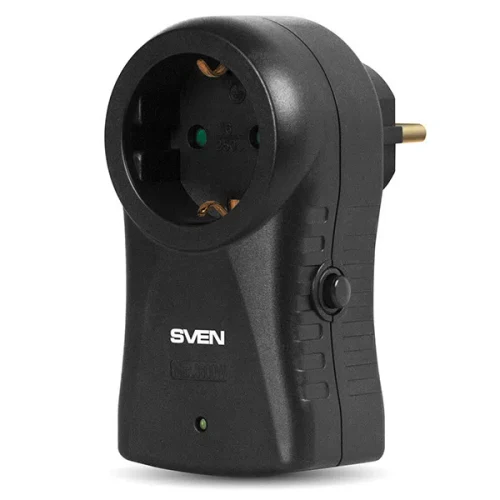 Сетевой фильтр SVEN SF-S1, 1Розеток, Чёрный