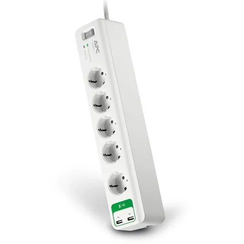 Сетевой фильтр APC Essential SurgeArrest PM5U-RS, 5Розеток, 2м, Белый