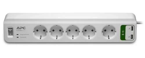 Сетевой фильтр APC Essential SurgeArrest PM5U-RS, 5Розеток, 2м, Белый