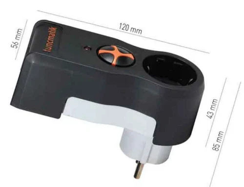 Сетевой фильтр Tuncmatik Powersurge 1-Surge Protectıon Plug-525 Joule, 1Розеток, Чёрный