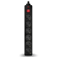 Prelungitor electric SVEN Optima, 6Prize, 1,8m, Negru 3