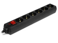 Prelungitor electric SVEN Optima, 6Prize, 1,8m, Negru 2