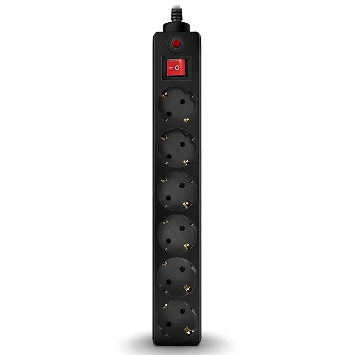 Prelungitor electric SVEN Optima, 6Prize, 3m, Negru 2