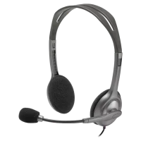 Căști pentru Centru de Apel Logitech H111, Cu fir, Gri