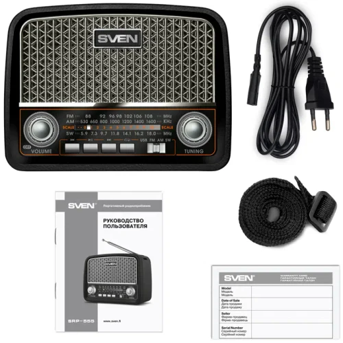 Speakers SVEN Tuner "SRP-555"  3w, FM, USB, SD/microSD