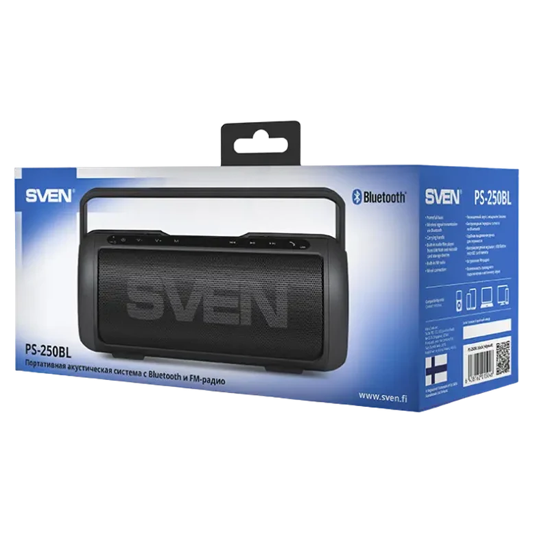 Портативная колонка SVEN PS-250BL, Чёрный 4