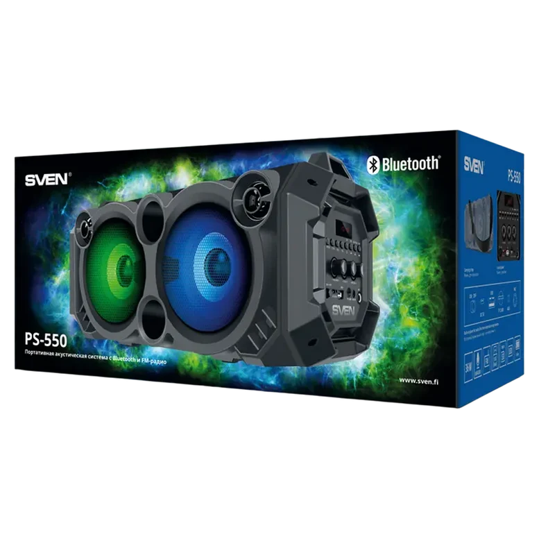 Портативная колонка SVEN PS-550, Чёрный 5