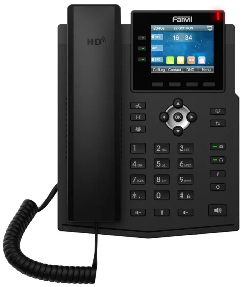 Fanvil X3U Black, VoIP phone, Colour Display, SIP support