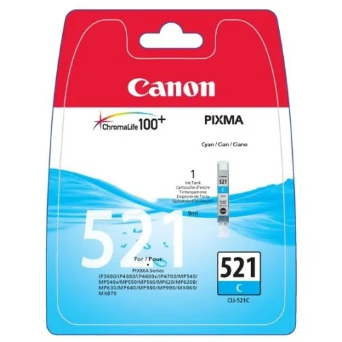 Recipient de cerneală Canon CLI-521 Cyan