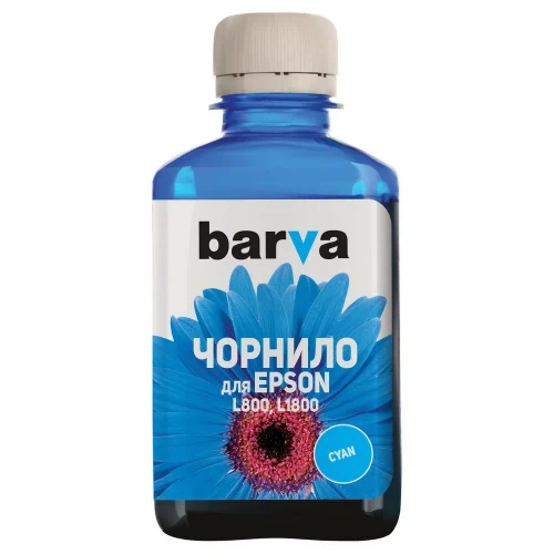 Recipient de cerneală Barva PN-EL800N, L800 cyan 180 gr Barva, Cyan