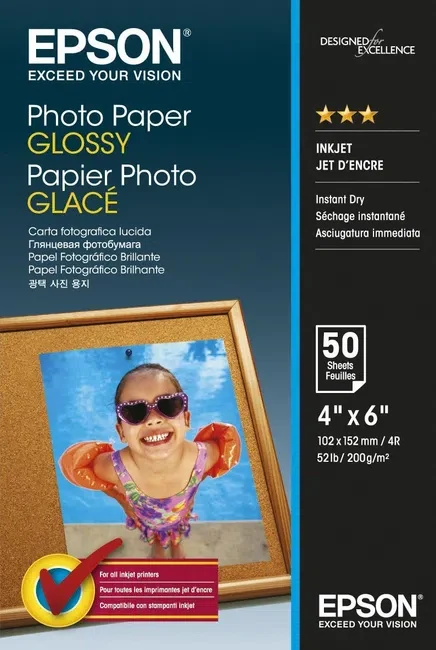Paper Photo Epson 10x15, 200gr, 50 sheets - Glossy