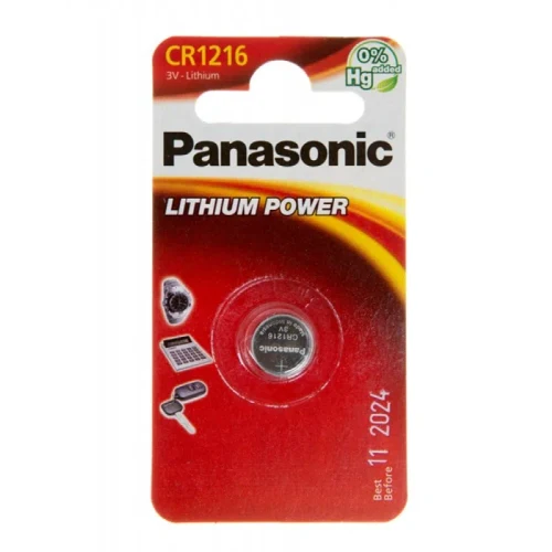Button Cell Battery Panasonic CR-1216EL, CR1216, 1pcs.