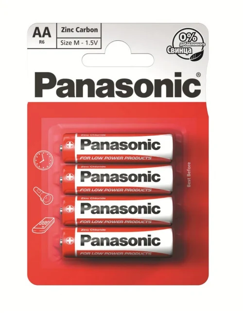 Батарейки Panasonic R6REL, AA, 4шт.