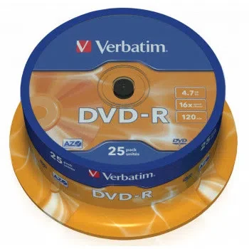 25*Cake DVD-R Verbatim, 4.7GB, 16x, 43522