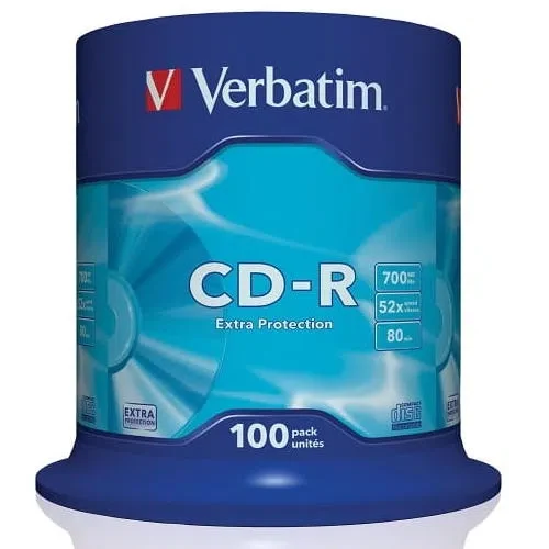 CD-R 100*Cake, Verbatim, 700MB, 52x, Extra protection
