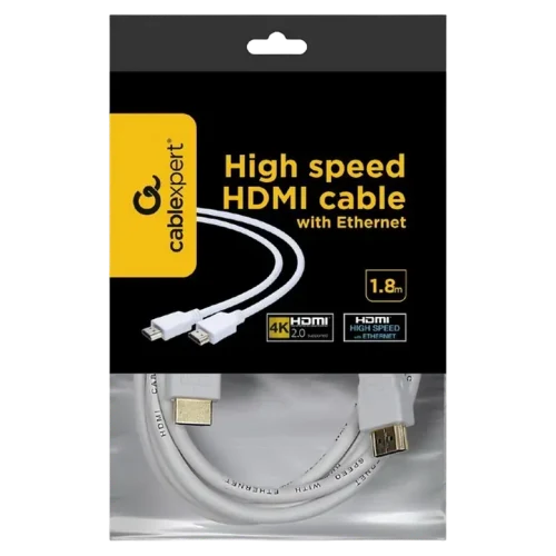 Кабель Cablexpert CC-HDMI4-W-6, HDMI to HDMI, 1.8 м, Белый