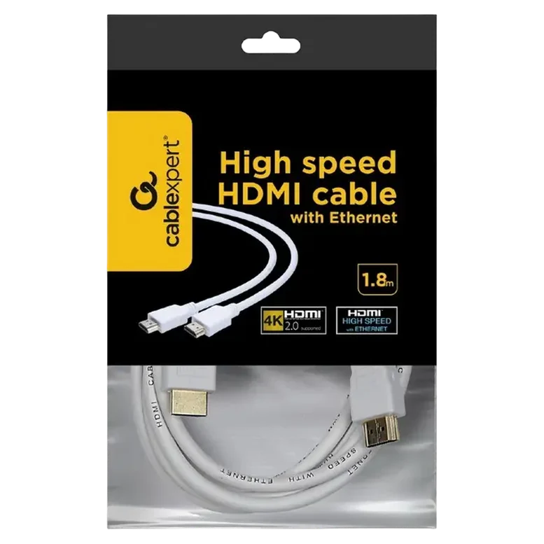Cablu Cablexpert CC-HDMI4-W-6, HDMI to HDMI, 1.8 m, Alb 4
