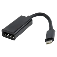 Convertor Video Cablexpert A-CM-DPF-01, USB-C to DisplayPort, Negru, 0.15 m