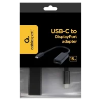 Convertor Video Cablexpert A-CM-DPF-01, USB-C to DisplayPort, Negru, 0.15 m 2