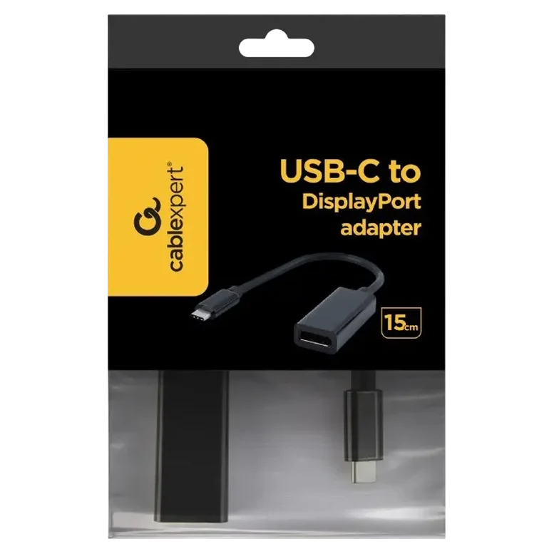 Convertor Video Cablexpert A-CM-DPF-01, USB-C to DisplayPort, Negru, 0.15 m 2