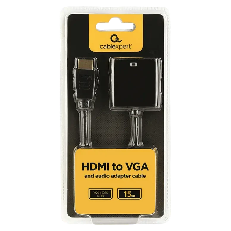 Конвертер видео/аудио Cablexpert A-HDMI-VGA-03, HDMI to VGA, 0.15 м, Черный 4