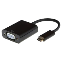 Адаптер APC Electronic APC-631008, USB-C to VGA, 0.15 м, Черный