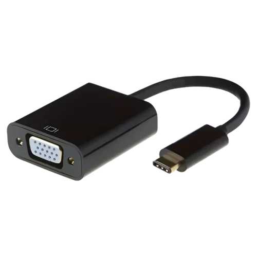 Адаптер APC Electronic APC-631008, USB-C to VGA, 0.15 м, Черный