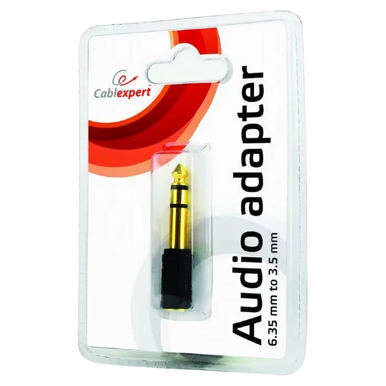 Adaptor Cablexpert A-6.35M-3.5F, 6.35 mm to 3.5 mm, Negru 4