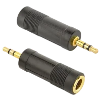 Adaptor audio Cablexpert A-6.35F-3.5M, Negru