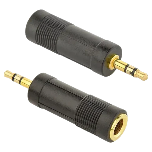 Adaptor audio Cablexpert A-6.35F-3.5M, Negru