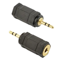 Adaptor audio Cablexpert A-3.5F-2.5M, Analogic, Negru