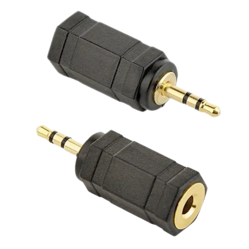 Adaptor audio Cablexpert A-3.5F-2.5M, Analogic, Negru