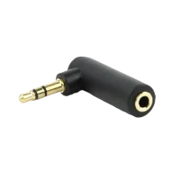 Adaptor audio Cablexpert A-3.5M-3.5FL, Analogic, Negru