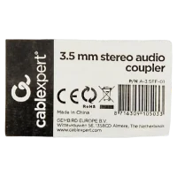 Adaptor audio Cablexpert A-3.5FF-01, 3.5 mm, Negru 2