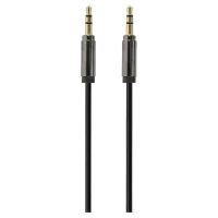 Cablu audio Cablexpert CCAP-444-0.75M, 3.5 mm, 0.75 m, Negru
